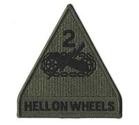 Patch Hell On Wheels Kaki Patche Écusson Thermocollant Miltaire Tank Tanks Armée