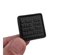 Patch humoristique « If You Can Read This » œil de chat - Patch tactique occultant en PVC pour airsoft, sacs à dos, équipement MOLLE, équipement d'extérieur et kits EDC