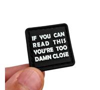 Patch humoristique « If You Can Read This » œil de chat - Patch tactique phosphorescent en PVC pour airsoft, sacs à dos, équipement MOLLE, équipement d'extérieur et kits EDC