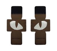 Patch œil de chat réfléchissant - Attaches à crochet Patchs de broderie brillants Patch doux - Soft Portable Multipurpose Cat Eyes Glow In The Dark Non Fading Pour Chapeau Vêtements Veste