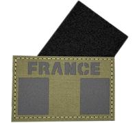 Patch Infrarouge Réfléchissant France - Militaire France Scratch Drapeau Sac, Brodé Camouflage 9x5 cm pour Sac à Dos/Uniforme, Écusson Armée Française (Patch)