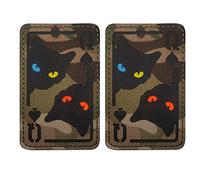 Patch infrarouge réfléchissant reine de pique, brillant dans le noir, applique lumineuse yeux de chat à coudre, applique tactique militaire morale