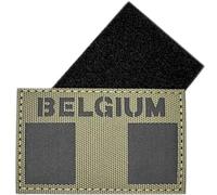 Patch IR Belgique Identification avec Scratch | Ecusson Infrarouge Reconnaissance Militaire | Vision Nocturne NVG Tactique 8 x 5 cm