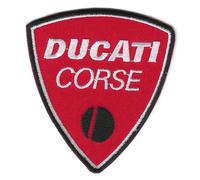 Patch Logo Ducati Corse Rouge 8x7.5cm Ecusson Thermocollant