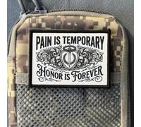 Patch militaire « Pain Is Temporary Honor Is Forever » - Écusson brodé - Casquette de baseball Jack décorative tactique amusante