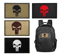 Patch Militaire Punisher, 4PCS, Cobra Tactical Solutions Skull Ecusson, Brodé Vetement, Paintball, Cosplay, Motif en Crochet et Boucle, Scratch Militaire