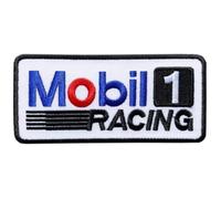 patch mobil 1 racing 9x4cm ecusson thermocollant huile garage