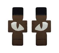 Patch Molle lumineux œil de chat - Patch tactique en nylon pour sac à dos militaire en plein air, parfait pour le camping, la randonnée, l'équipement de survie et les accessoires tactiques