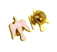 Patch Nation Broche en métal avec colombe du Saint-Esprit, 15mm x 20mm, Aluminium