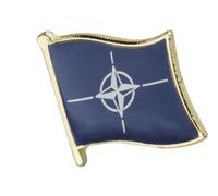 Patch Nation Broche en métal Drapeau de l'OTAN, 19mm Wide 16mm High, Aluminium