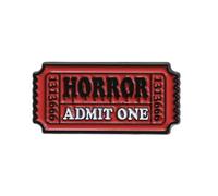 Patch Nation Broche en métal Horror Admit One Ticket