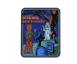 Patch Nation Broche en métal « Making New Friends » - Fantôme - Cimetière - Pour cosplay