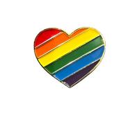 Patch Nation Pride Rainbow Gay LGBTQ Love Heart Flag Broche en métal