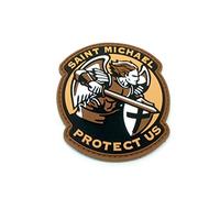 Patch Nation St Michael Protect Us Crusader Terre Sombre Airsoft PVC Moral Cosplay équipe Patch