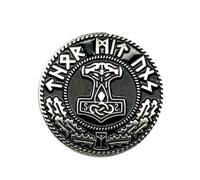 Patch Nation Thors Marteau Mjolnir Viking Métal Pin Badge Broche (Argent)