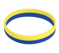 Patch Nation Ukraine Ukrainian Blue Yellow Flag Bracelet en silicone, 70mm Diameter 14mm wide, Caoutchouc