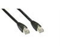 Goobay 68666 CAT 5e Câble de Liaison, SF/UTP, Noir, 1m Longueur de Câble