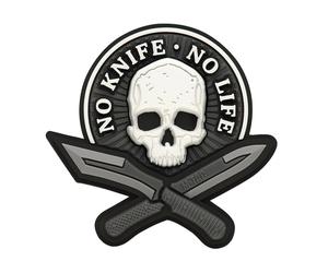Patch No Knife - No Life 3D PVC M-Tac - Black/White
