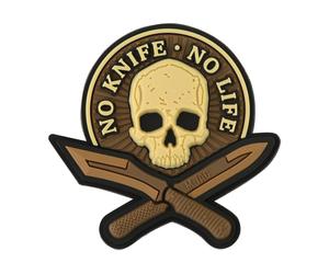 Patch No Knife - No Life 3D PVC M-Tac - Coyote