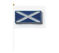 Patch of Scotland Flag Lot de 10 petits drapeaux à main, mini drapeaux sur bâton pour fête, activités d'équipe, défilés, décoration de vacances