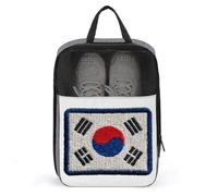 Patch of South Korea Flag Sac à chaussures pour voyage usage quotidien Anti-poussière Sac de rangement pour chaussures de golf