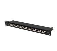 PATCH PANEL 24 PORTS 1U 19" CAT.7 BLINDÉ NOIR PPS7-1024-B