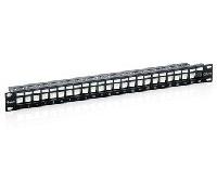 PATCH PANEL VACIO CAT.6 24 PORTS KEYSTONE 1U