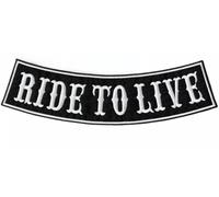 Patch Patch brodé à appliquer avec fer ou couture Motif « Ride To Live » | Patch de motard noué/applicable avec fer | Sticker MC pour motards | DIY