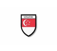 Patch Patches Emblem Iron On Glue Print Flag World Crest Singapore