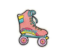 Patch patin à roulettes, écusson brodé à coudre roller skate, derby, customisation de vêtements et accessoires, 9 cm x 8 cm