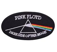 patch pink floyd ovale dark side moon 10x5cm ecusson thermocollant rock roll