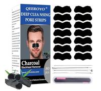 Patch Point Noir, 80Pcs Point Noir Nez, Bandes Tire-Comédons au Charbon de Bambou, Éliminent l’Excès de Sébum et Débouchent les Pores, Élimination des Points Noirs, Convient à Toutes les Peaux