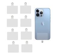 Patch pour Cordon de Téléphone Portable,8 Pcs Languettes de Fixation Universelles en PVC Unités d'ancrage de Sangle de Cou Transparentes Patch pour Lanière Téléphone Plaquettes de Téléphone Portable