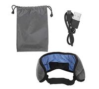 Patch pour les yeux intelligent sans fil Bluetooth pour dormir, élastique et respirant, pour dormir la nuit, pause de midi, matériau velours, chargement USB, 12 x 37 x 1 cm (Grise)