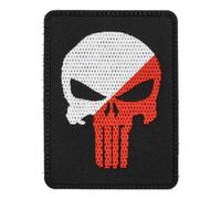 Patch Punisher 76 x 110 mm - Blanc et rouge