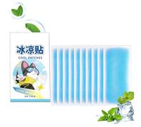 Patch rafraîchissant pour la saison chaude, Patch en gel rafraîchissant | Réducteur de fièvre rafraîchissant instantané de 10 pièces,Gadgets rafraîchissants délicats et compacts Coussin en gel