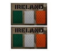 Patch réfléchissant infrarouge drapeau irlandais, patch de qualité nylon, adapté aux accessoires d'équipement tactique