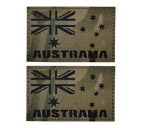 Patch réfléchissant IR camouflage drapeau australien, badge moral en tissu nylon, adapté au gilet tactique et à l'uniforme de camouflage - Camouflage-A