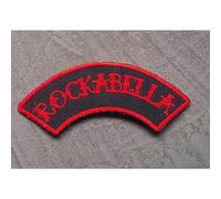 Patch Rockabella Banderolle Noir Rouge Pin Up Ecusson Rockab