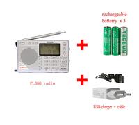 Patch Sun PL-380 PL380 DSP Radio Professionnelle FM/LW/SW/MW Numérique Portable Book ine Bande Stéréo Bonne Qualité Sonore Récepteur - Type Silver full set