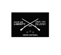 Patch tactique - Give Me Liberty or Give Me Death 3D PVC - Patch patriotique américain américain très résistant pour militaire, police, armée, casquettes, vestes, pantalons et équipements (noir)