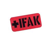 Patch tactique Medical Cross - Patch de premiers secours découpé au laser avec fermeture , pour sac IFAK, EMT, Medic Gear (rouge/noir)