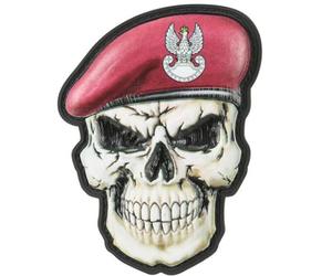Patch Tête de mort avec béret Forces aériennes 3D PVC M-Tac - Dark Burgundy