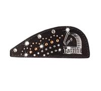 Patch textile en daim avec clous et strass Tattini patchs Noir TU