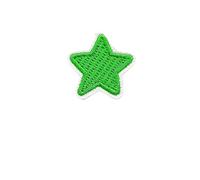 Patch Thermocollant 10/24 écussons brodés étoiles rouges et noires, petites, for vêtements, jeans et chaussures. À repasser, réparer les trous et faire soi-même.(Green 10cps)