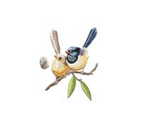 Patch Thermocollant 2 pièces oiseau fer sur patchs for vêtements Animal de la brèche broderie Applique bricolage chapeau manteau robe pantalon accessoires tissu autocollant(05 double bird)