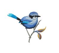 Patch Thermocollant 2 pièces oiseau fer sur patchs for vêtements Animal de la brèche broderie Applique bricolage chapeau manteau robe pantalon accessoires tissu autocollant(02 single bird)