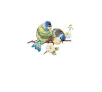 Patch Thermocollant 2 pièces oiseau fer sur patchs for vêtements Animal de la brèche broderie Applique bricolage chapeau manteau robe pantalon accessoires tissu autocollant(09 double bird)