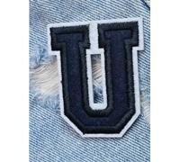 Patch Thermocollant 2pc lettre Patch fer sur vêtements patchs bricolage nom veste sac à dos Alphabet Applique 5.5cm pour les Vêtements(U)