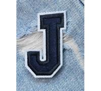 Patch Thermocollant 2pc lettre Patch fer sur vêtements patchs bricolage nom veste sac à dos Alphabet Applique 5.5cm(J)